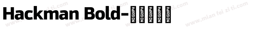 Hackman Bold字体转换